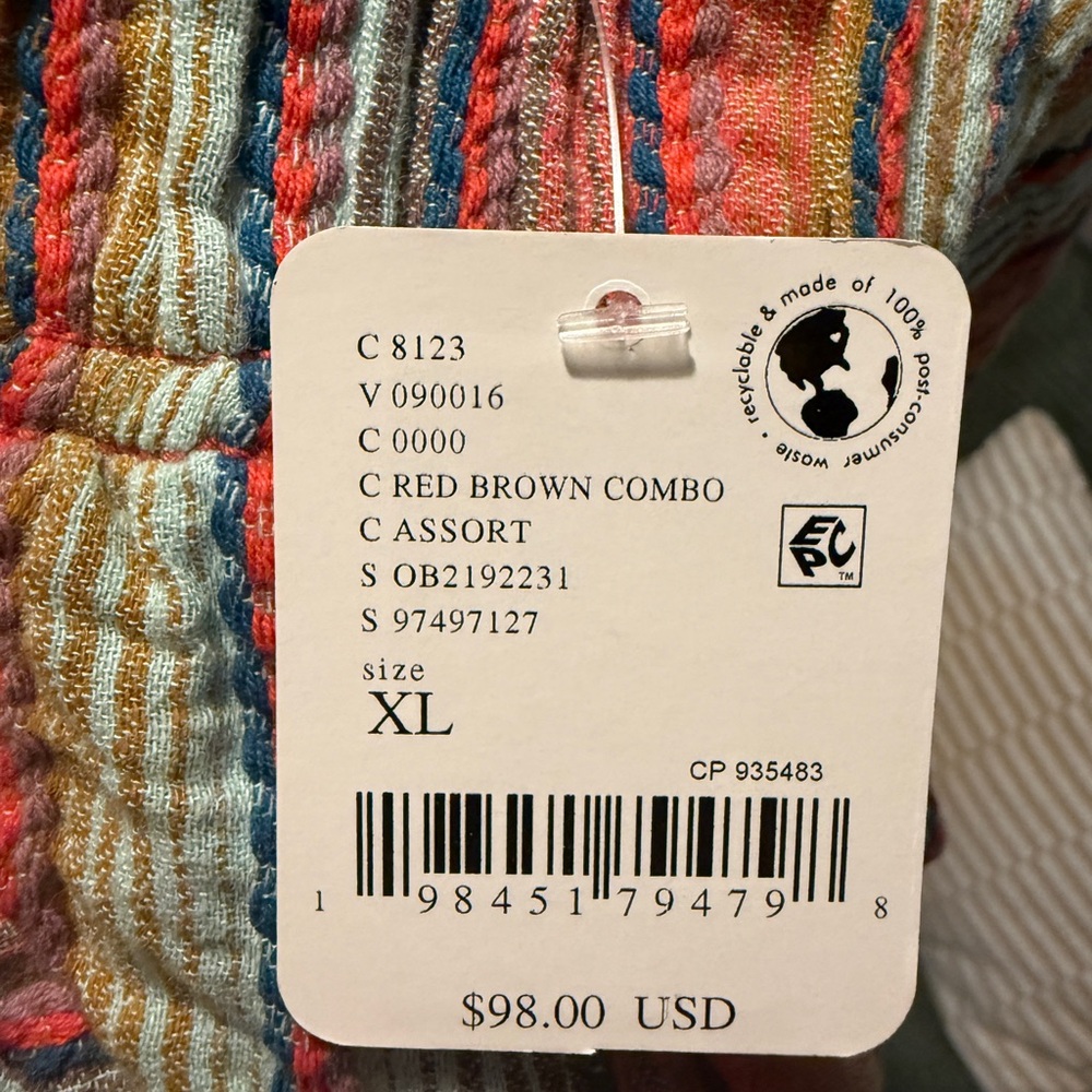 NWT Free People Vibrant Striped Wide Leg Women's Pants - Picture 2 of 6